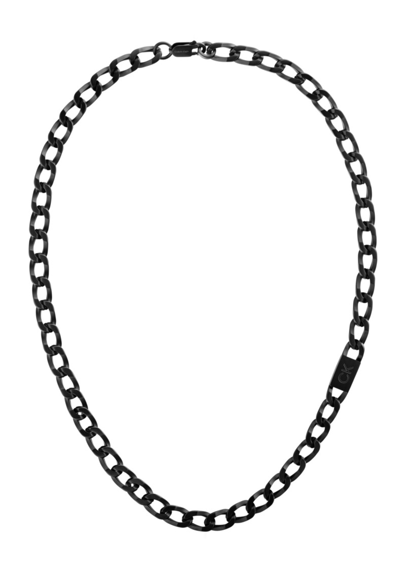 Calvin Klein Men's Stainless Steel Chain Link Necklace - Black