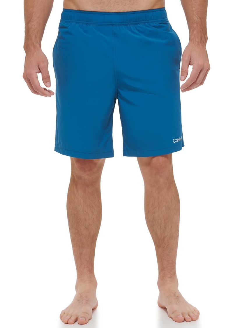 Calvin Klein Men's Standard Quick Dry Logo Bermuda Swim Trunk