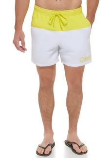 Calvin Klein Men's Standard UV Protected Quick Dry Drawstring Multicolor Swim Trunk