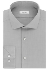 Calvin Klein Men's Steel Big & Tall Slim-Fit Non-Iron Performance Stretch Unsolid Solid Dress Shirt
