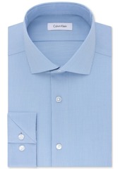 Calvin Klein Men's Steel Big & Tall Slim-Fit Non-Iron Performance Stretch Unsolid Solid Dress Shirt
