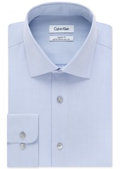 Calvin Klein Men's Steel Classic-Fit Non-Iron Performance Herringbone Spread Collar Dress Shirt