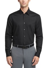 Calvin Klein Steel Men's Classic/Regular Non-Iron Stretch Performance Dress Shirt - Black