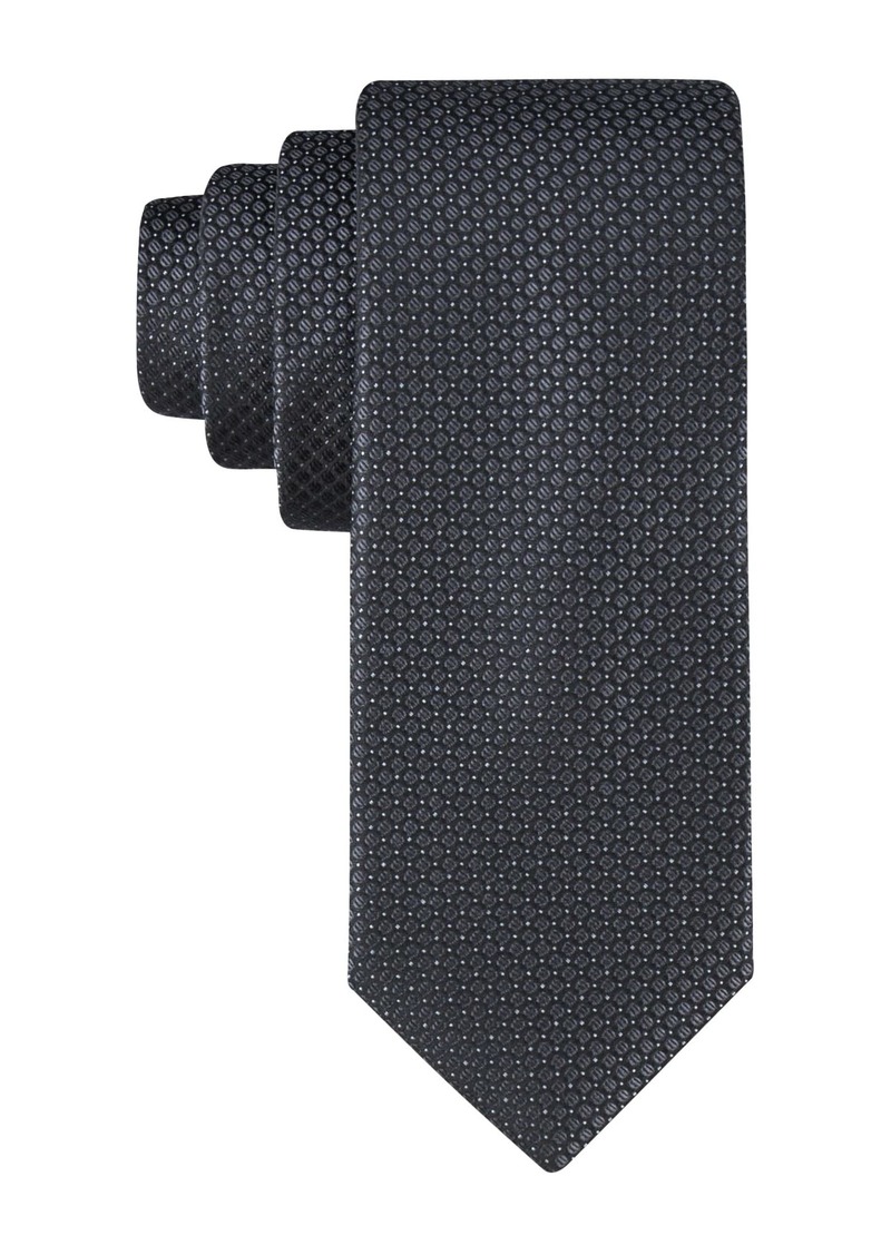 Calvin Klein Men's Steel Micro Solid B Tie Black One Size