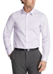 Calvin Klein Men's Steel Plus Regular Fit Modern Pin Cord Dress Shirt - Lilac