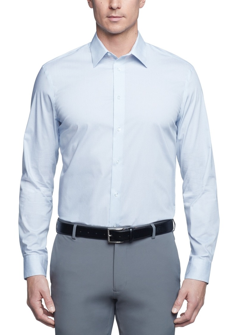 Calvin Klein Men's Steel Plus Regular Fit Stretch Wrinkle Free Dress Shirt - Mist