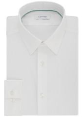 Calvin Klein Men's Steel Slim-Fit Non-Iron Performance Stretch Point Collar White Dress Shirt
