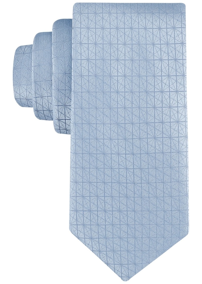 Calvin Klein Men's Stewart Geo-Pattern Tie - Light Blue