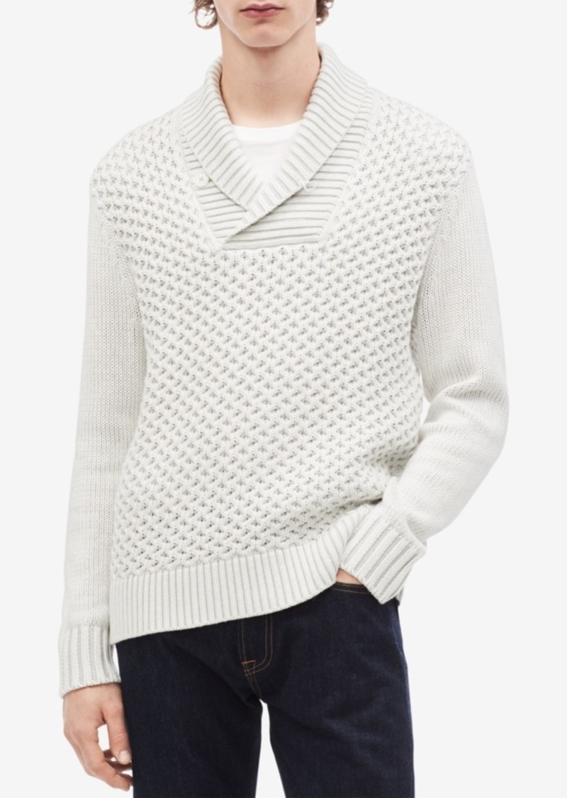 Calvin Klein Calvin Klein Men's Textured Shawl-Collar Sweater | Sweaters