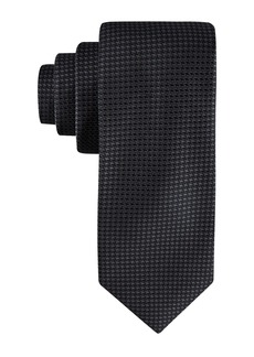 Calvin Klein Men's Black Tie Black Gingham One Size