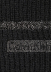 Calvin Klein Men's Tipped Rib Logo Cuff Hat - Black