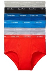 Calvin Klein Men's Cotton Classics 6-Pack Brief Black Bodies W/Ocean HUE Tuscan Terra Cotta Grey Heather DEEP Moat Blue Storm Cloud Black WBS
