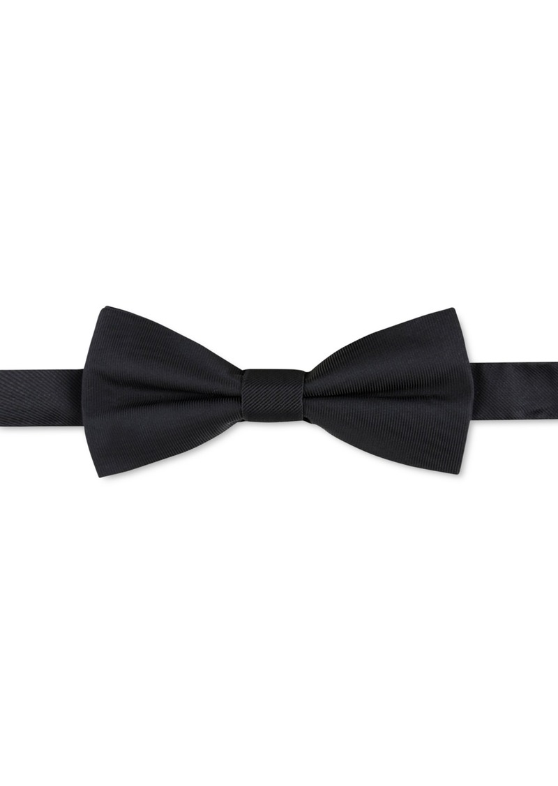 Calvin Klein Men's Unison Solid Pre-Tied Bow Tie - Black