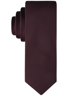 Calvin Klein Men's Unison Solid Tie - Burgundy
