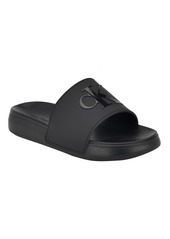 Calvin Klein Men's Wiston Pool Slip-On Flat Slides - Black