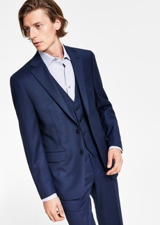 Calvin Klein Men's X-Fit Slim-Fit Stretch Suit Jackets - Blue Birdseye