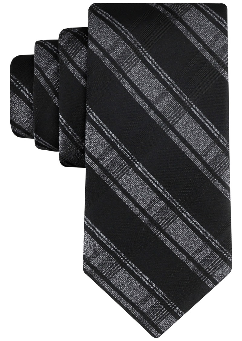 Calvin Klein Men's Yael Plaid Tie - Black