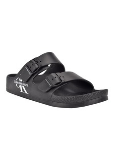 Calvin Klein Men's Zion Open Toe Casual Slip-on Sandals - Black