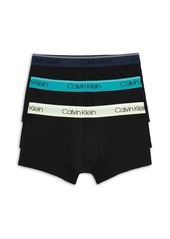 Calvin Klein Microfiber Stretch Wicking Low Rise Trunks, Pack of 3