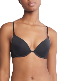 Calvin Klein Minimalist Micro Lace Push Up Plunge Bra