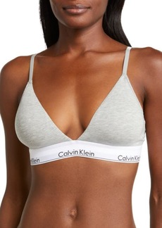 Calvin Klein Modern Cotton Collection Lightly Lined Cotton Blend Triangle Bralette