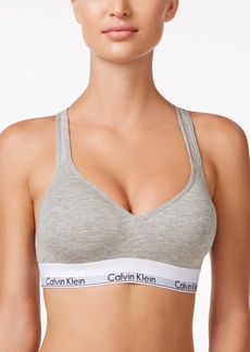 Calvin Klein Women's Modern Cotton Padded Bralette QF1654 - Grey Heather