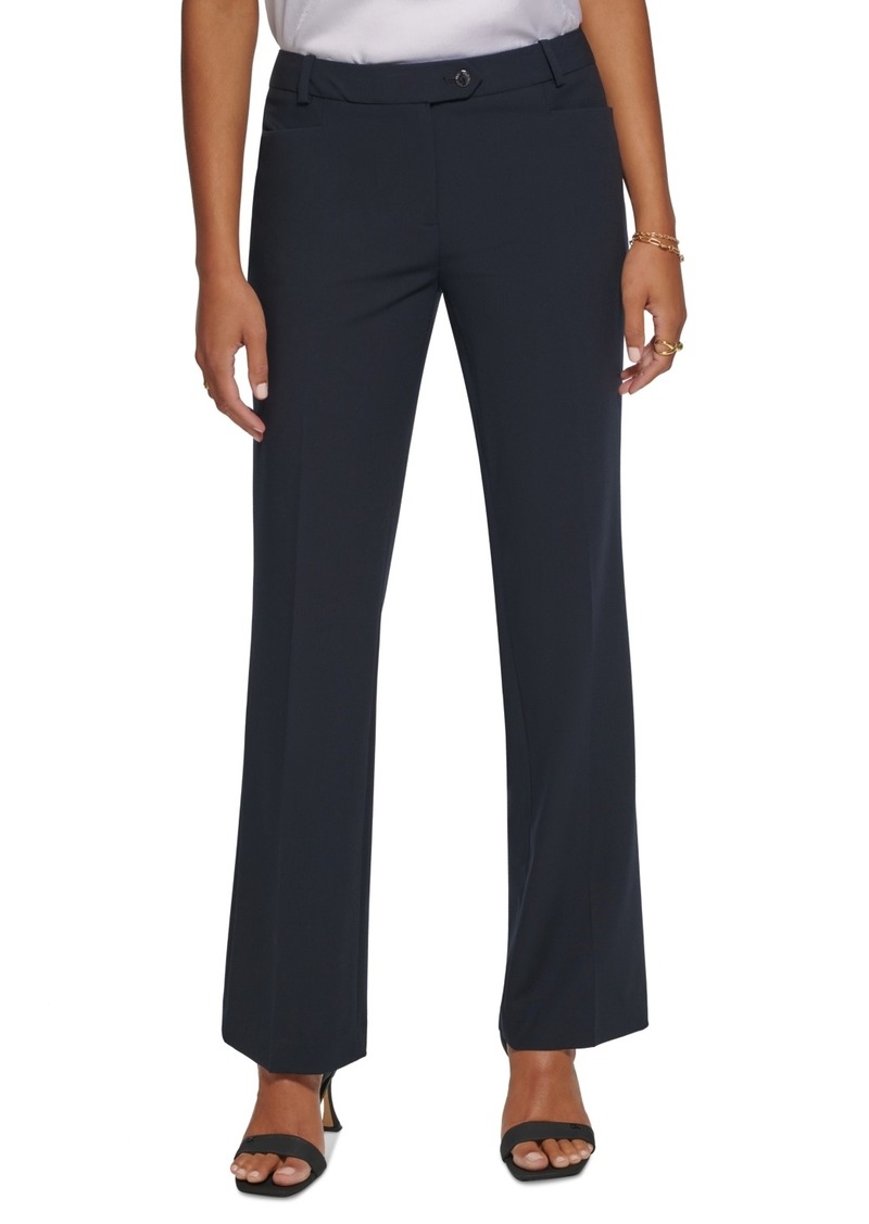 Calvin Klein Women's Modern Fit Trousers, Regular & Petite - Navy