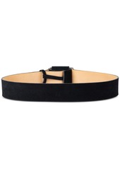 Calvin Klein Modern Slider Buckle Suede Leather Belt - Black