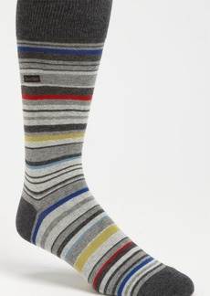 Calvin Klein Multistripe Emblem Socks in Frost Grey at Nordstrom