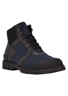 Calvin Klein Myth Lace-Up Boot in Navy at Nordstrom