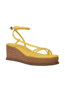 Calvin Klein Neve Espadrille Platform Wedge Sandal in Yellow at Nordstrom