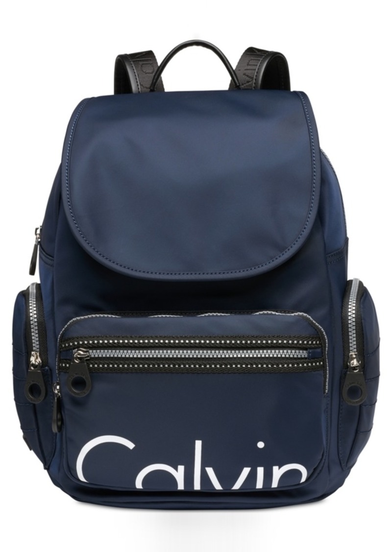 calvin klein nylon signature backpack