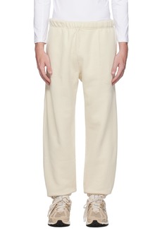 Calvin Klein Off-White Relaxed-Fit Lounge Pants