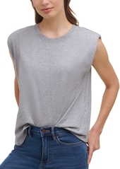 Calvin Klein Padded-Shoulder Sleeveless Top