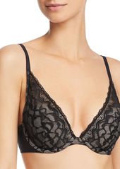 Calvin Klein Perfectly Fit Etched Lace Lightly Lined Plunge Bra