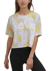 Calvin Klein Performance Cropped Tie-Dyed T-Shirt