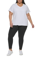 Calvin Klein Performance Plus Size Cotton V-Neck Short-Sleeve T-Shirt - Spray