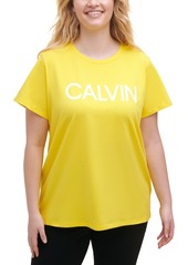 Calvin Klein Performance Plus Size Logo-Print T-Shirt