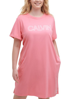 Calvin Klein Performance Plus Size Logo T-Shirt Dress