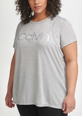 Calvin Klein Performance Plus Size Logo Top