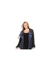 calvin klein performance plus size asymmetrical puffer jacket