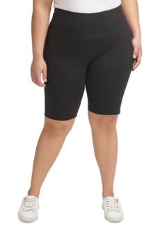 Calvin Klein Performance Plus Size Pocket Bicycle Shorts - Black