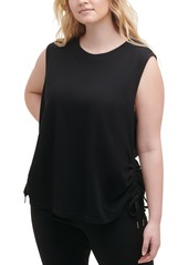 Calvin Klein Performance Plus Size Ruched Side Tank Top