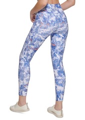 Calvin Klein Performance Printed High-Rise 7/8 Leggings - Etching Bold Blue