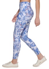 Calvin Klein Performance Printed High-Rise 7/8 Leggings - Etching Bold Blue