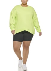 Calvin Klein Performance Women Plus Size Active Chevron Hem Drop Shoulder Pullover