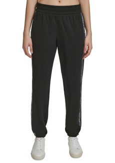 Calvin Klein Performance Women's Eco Fleece Logo Stripe Joggers - Black