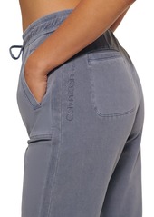 Calvin Klein Performance Women's Garment Dye Smocked Waist Joggers - Steel