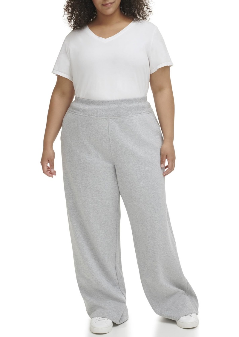 Calvin Klein Performance Women's Plus High Waist Wide Leg Pants