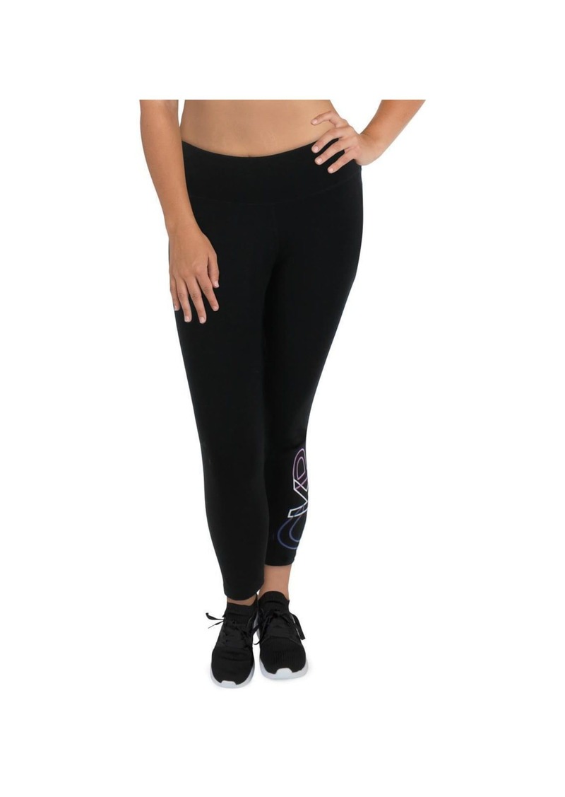 Calvin Klein Performance Women's Plus Size Outline Colorblock CKP Logo Highwaist 7/8 Legging